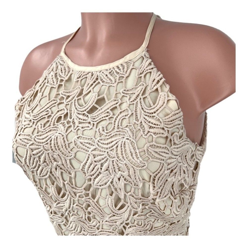 Keepsake The Label True Love Lace Midi Cocktail Dress Rose Size Medium - Picture 3 of 12